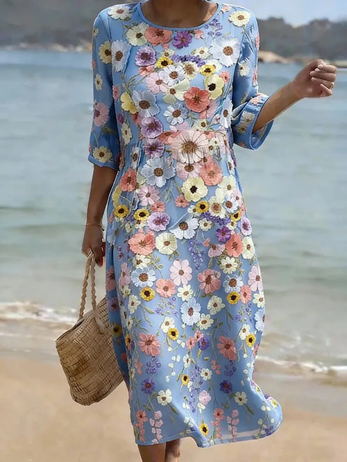 Brooke vestido floral casual Elena Moreti