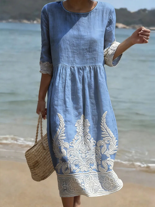 Ámbar vestido floral suelto Elena Moreti