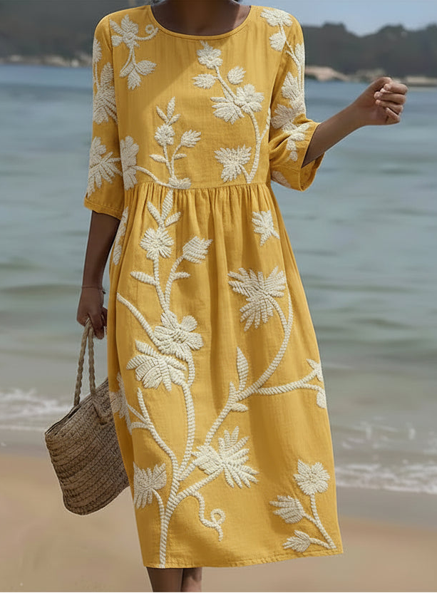 Lauren vestido floral estampado Elena Moreti