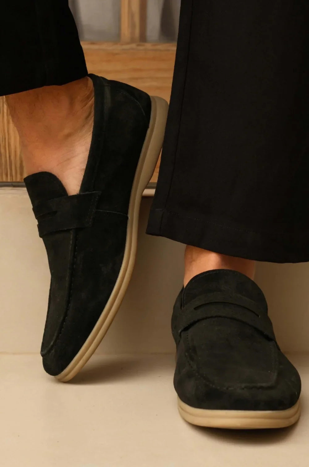 Atenas | Mocasines de Piel y Ante