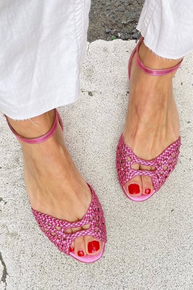 Isadora | Sandalias Doradas Trenzadas