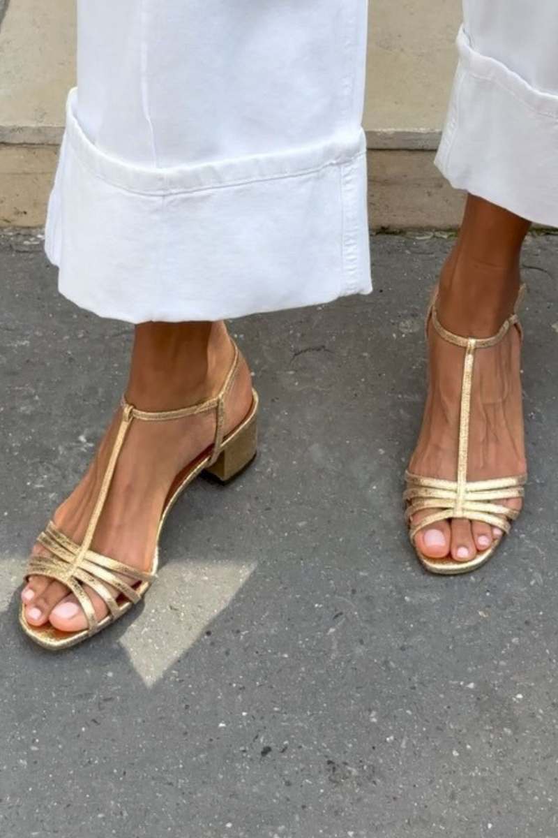 Allegra | Sandalias Doradas Elegancia Cotidiana