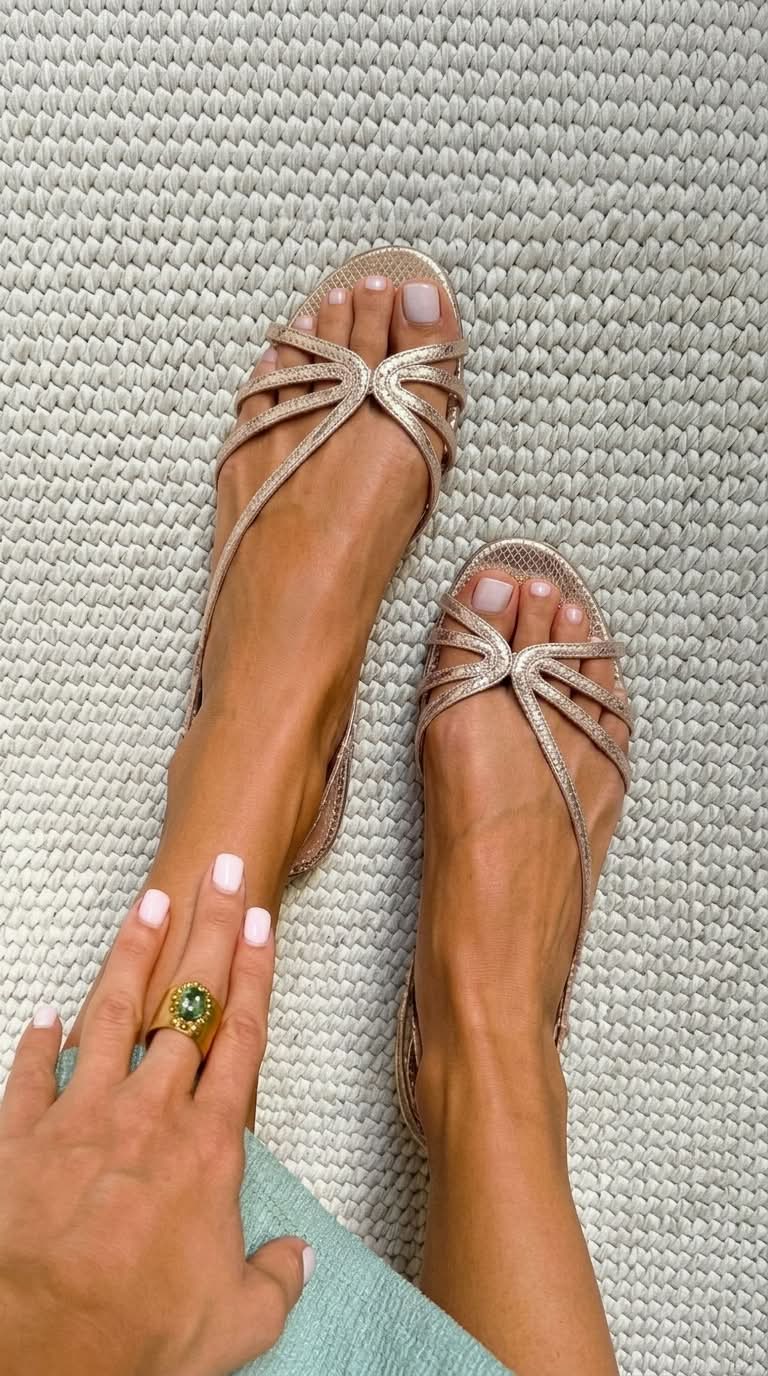 Ginevra | Sandalias Doradas Elegancia Estival