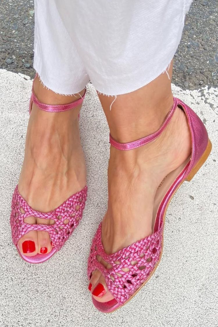 Isadora | Sandalias Doradas Trenzadas