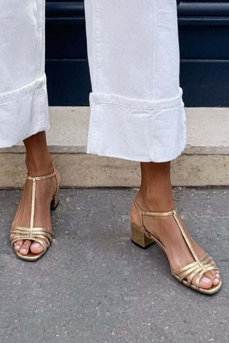 Allegra | Sandalias Doradas Elegancia Cotidiana