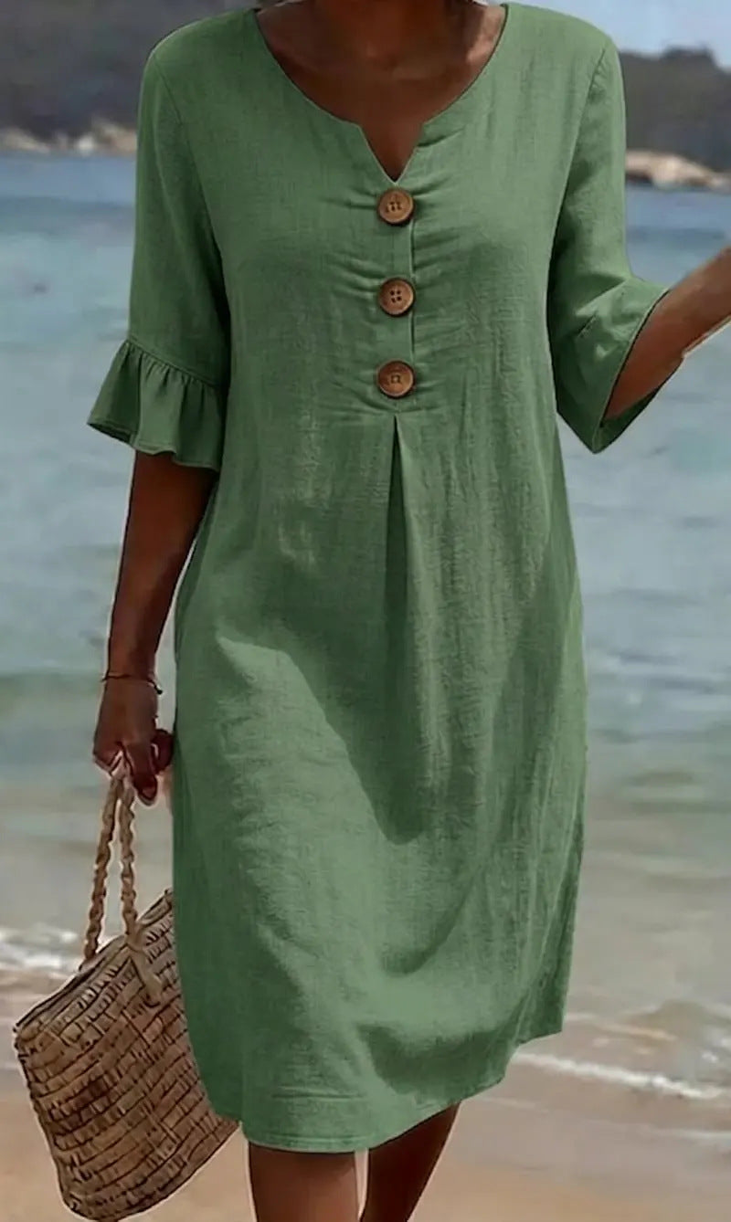 Vestido informal verde de mujer Elena Moreti