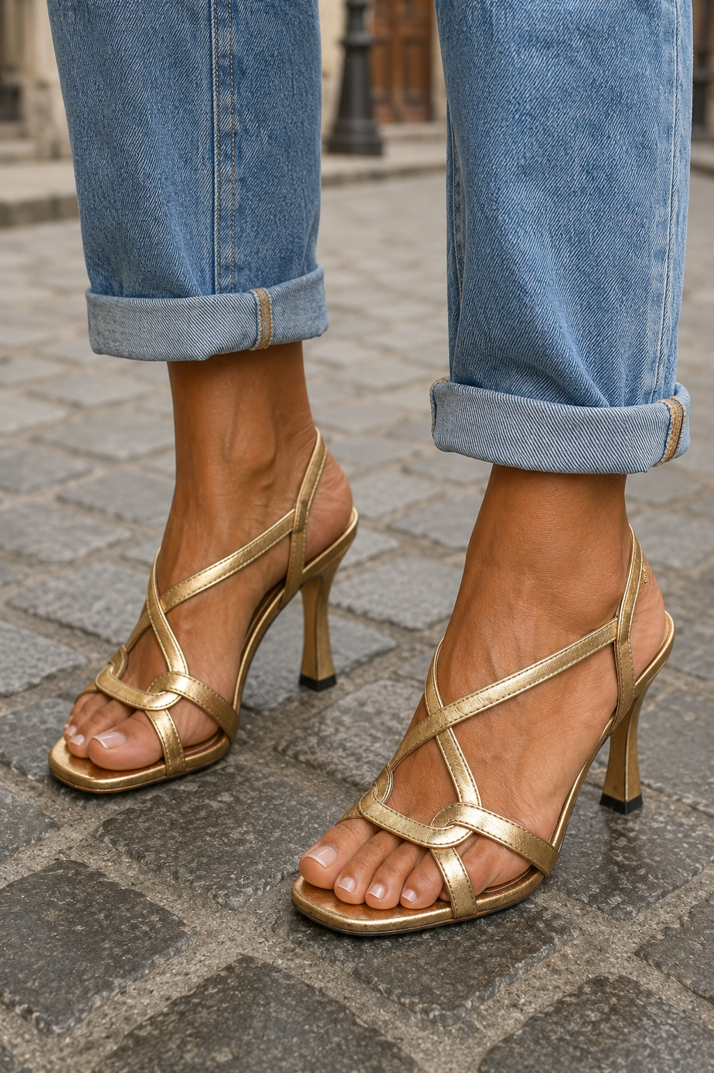 Elisabetta | Sandalias Doradas Encanto Estival