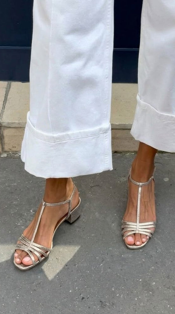 Allegra | Sandalias Doradas Elegancia Cotidiana